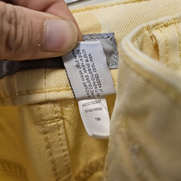 Chicos Sz 0 Womens 4 XS Platinum Denim Jeans Ultimate Fit Ankle Yellow Flaw - Picture 6 of 15